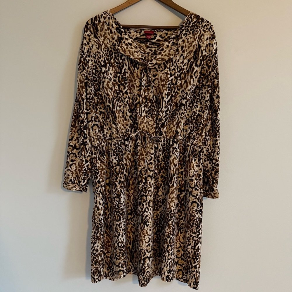 Merona Animal Print Long Sleeve Dress